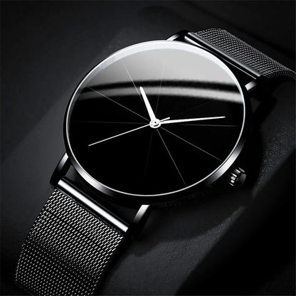 Luxe Herenhorloge met Opvallende Wijzerplaat-Accenten