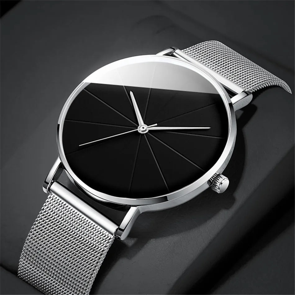 Luxe Herenhorloge met Opvallende Wijzerplaat-Accenten
