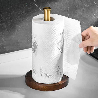 Luxe Keukenrolhouder – Handgemaakt Walnootdesign