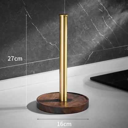 Luxe Keukenrolhouder – Handgemaakt Walnootdesign