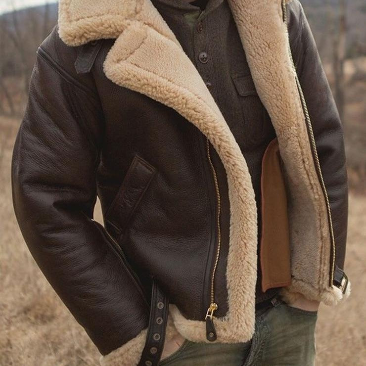 Luxe lamsvacht pilotenjack