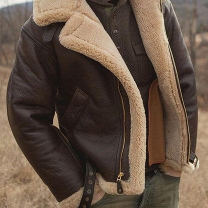 Luxe lamsvacht pilotenjack