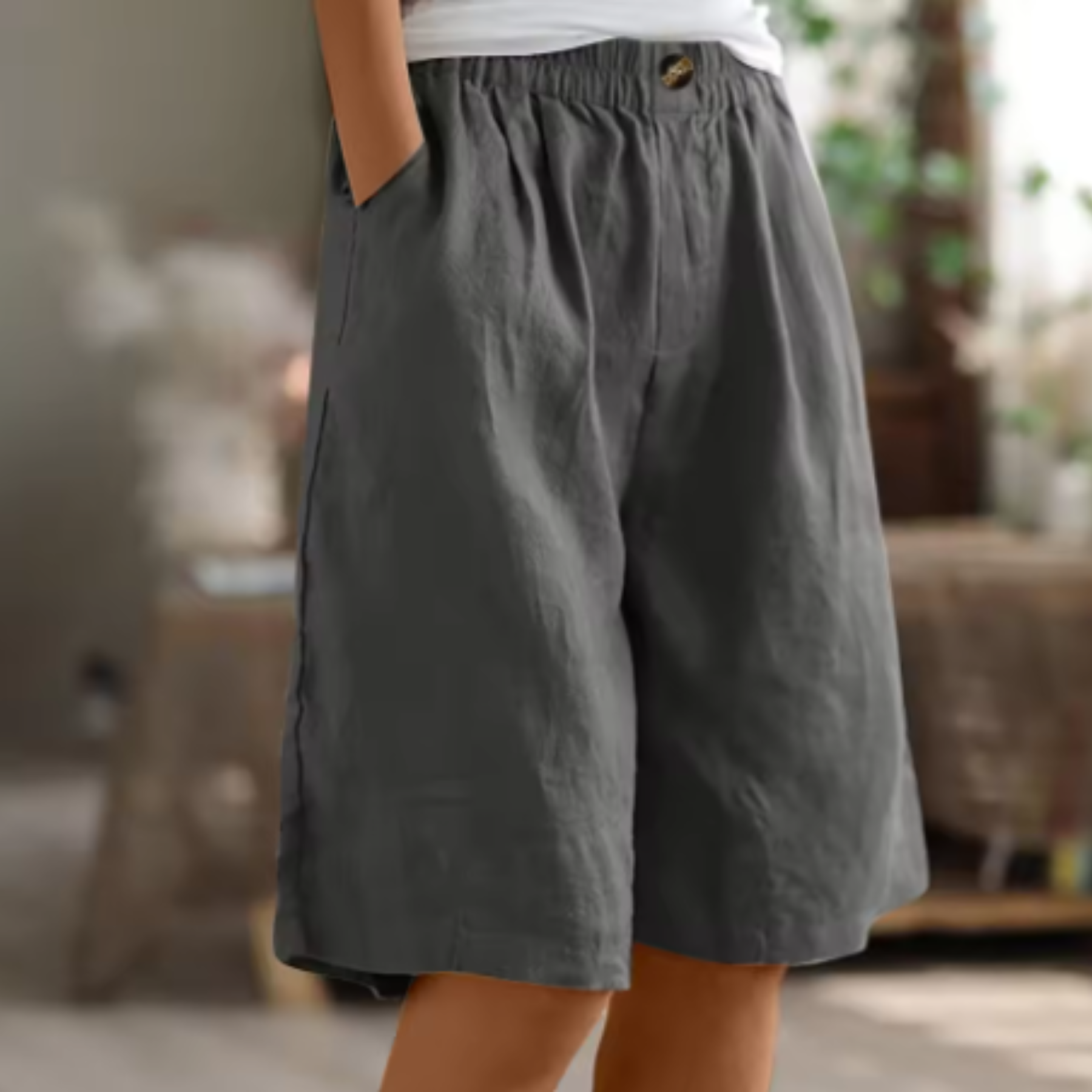 Image of Maria | Dames High-Waisted Culotte Shorts
