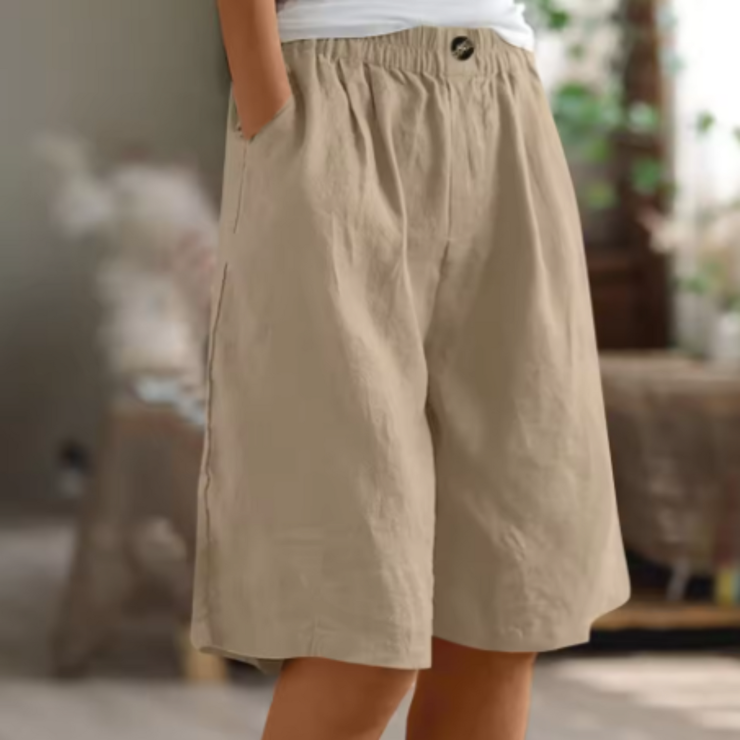 Image of Maria | Dames High-Waisted Culotte Shorts
