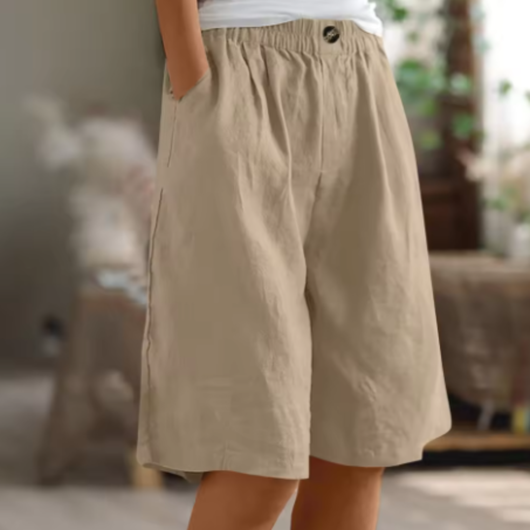 Image of Maria | Dames High-Waisted Culotte Shorts