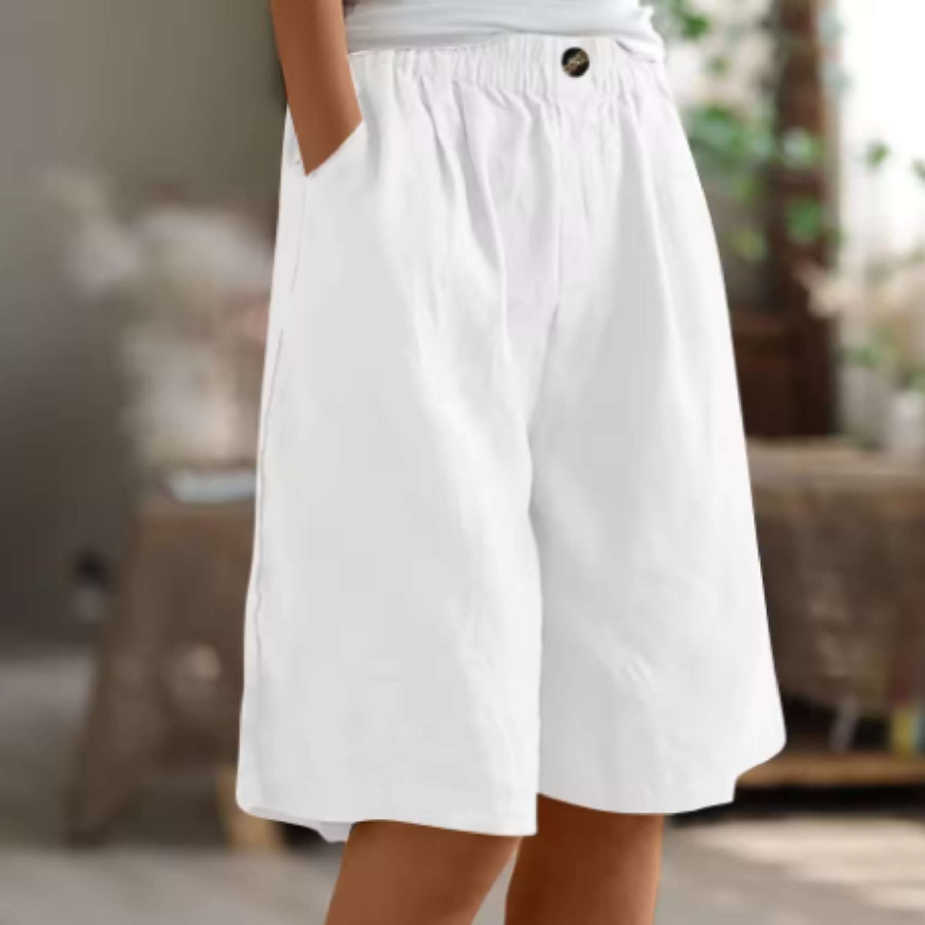 Image of Maria | Dames High-Waisted Culotte Shorts