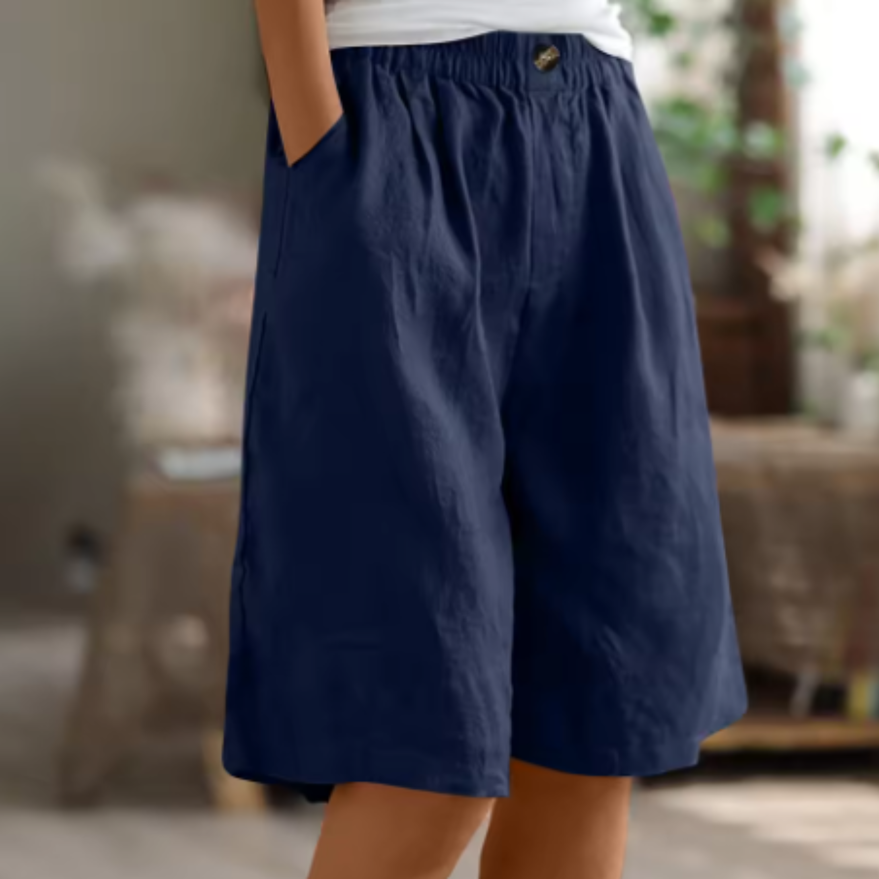 Image of Maria | Dames High-Waisted Culotte Shorts