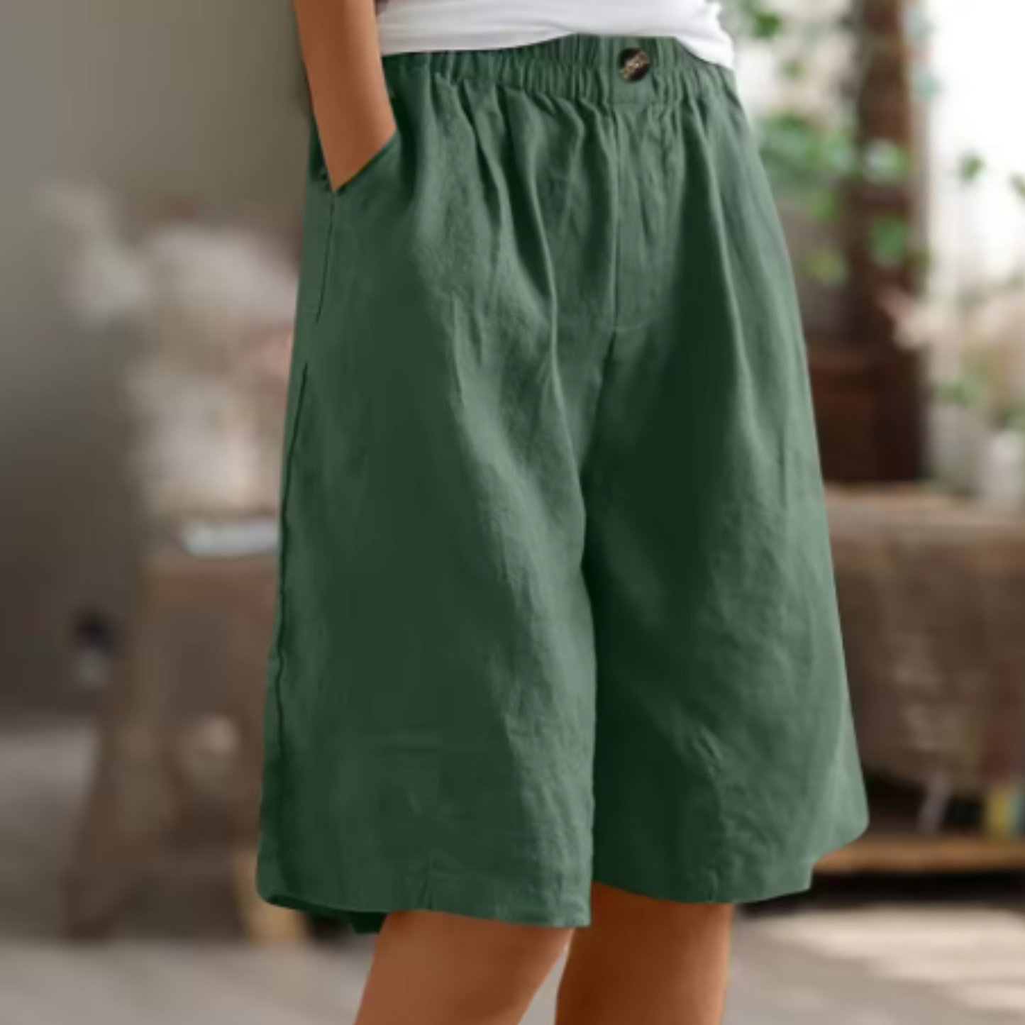 Image of Maria | Dames High-Waisted Culotte Shorts