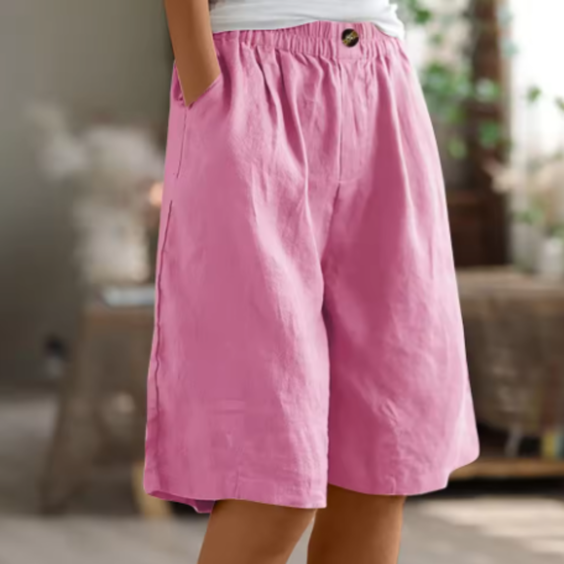 Image of Maria | Dames High-Waisted Culotte Shorts
