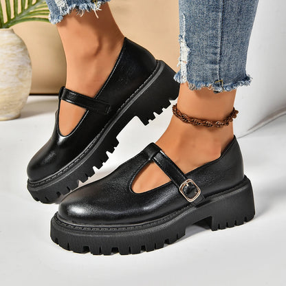 Image of Mariah | Dames Platform Chunky Gespband Mary Jane Schoenen