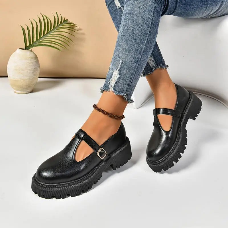 Image of Mariah | Dames Platform Chunky Gespband Mary Jane Schoenen