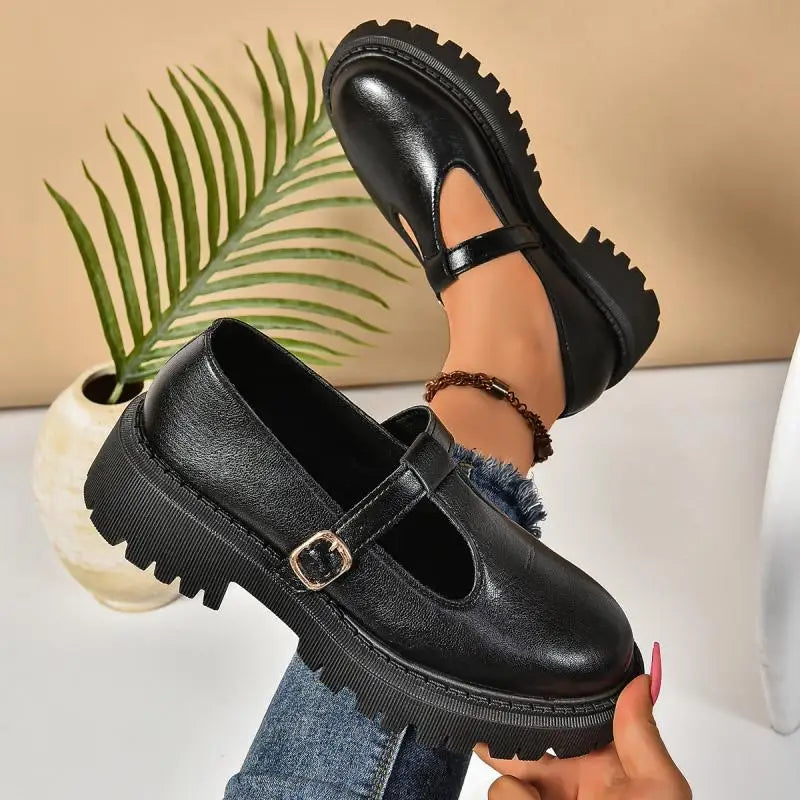 Image of Mariah | Dames Platform Chunky Gespband Mary Jane Schoenen