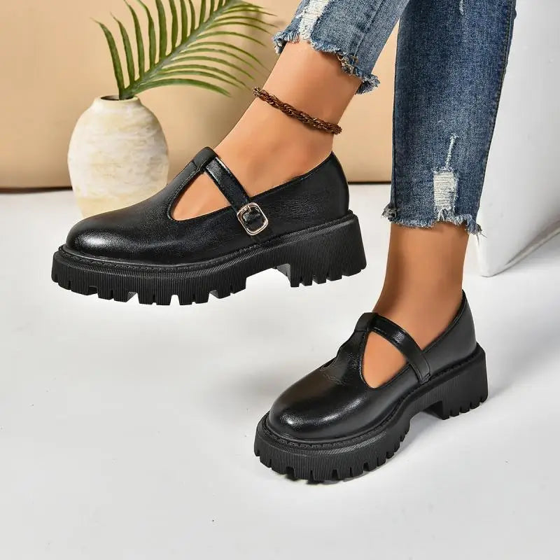 Image of Mariah | Dames Platform Chunky Gespband Mary Jane Schoenen