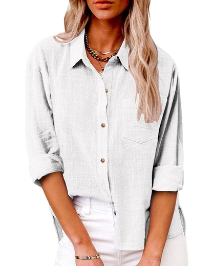 Image of Marieke | Dames Lange Mouw Blouse met Knopen