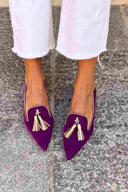 Image of Marion | Dames Puntige Teen Loafers
