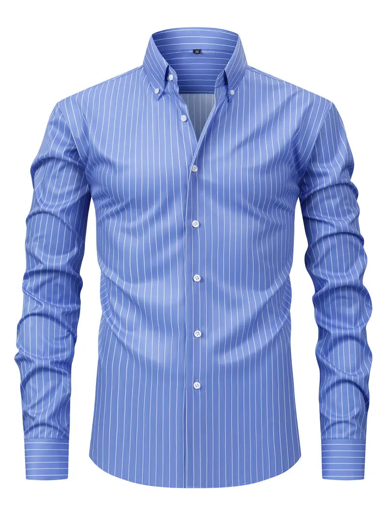 Image of Mark | Heren Slim-Fit Overhemd met Knoopsluiting