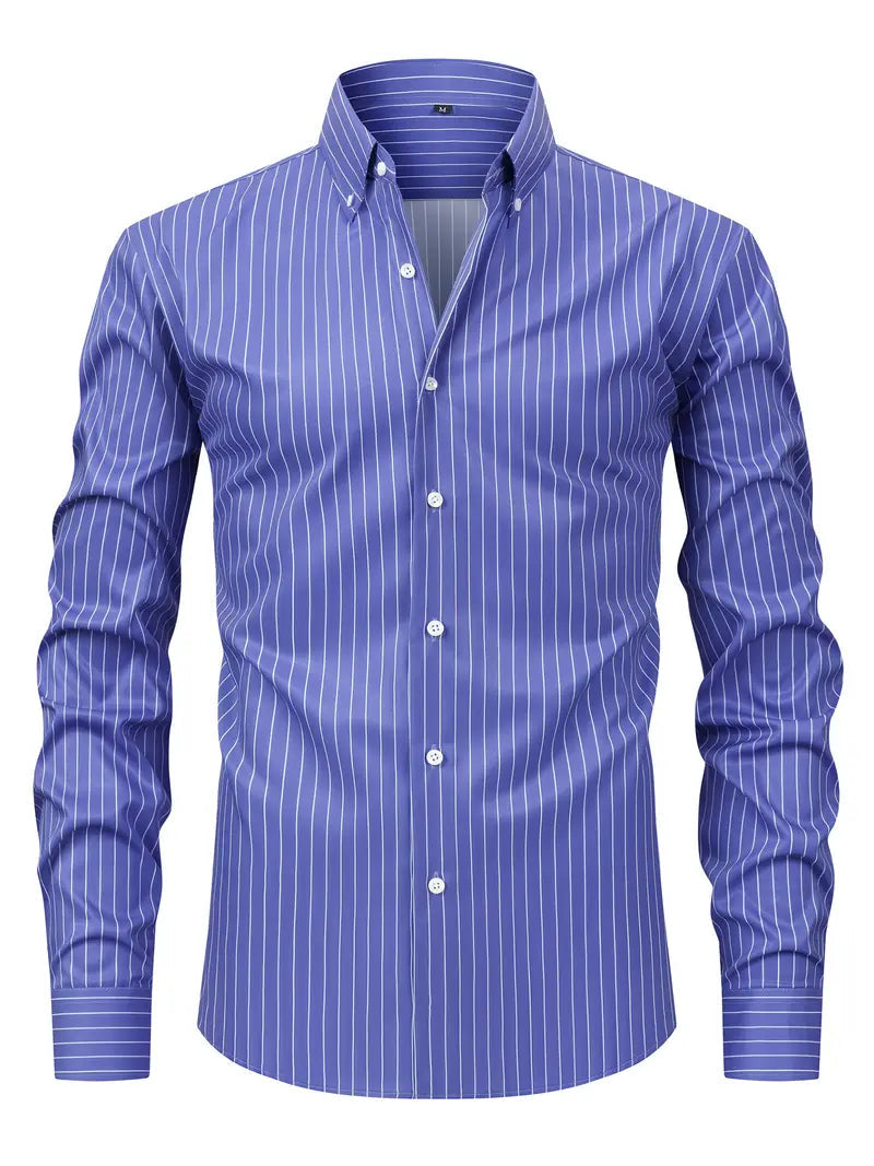 Image of Mark | Heren Slim-Fit Overhemd met Knoopsluiting