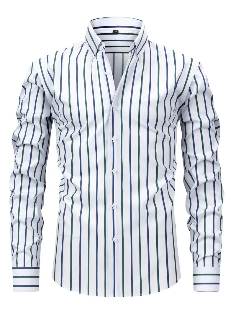 Image of Mark | Heren Slim-Fit Overhemd met Knoopsluiting