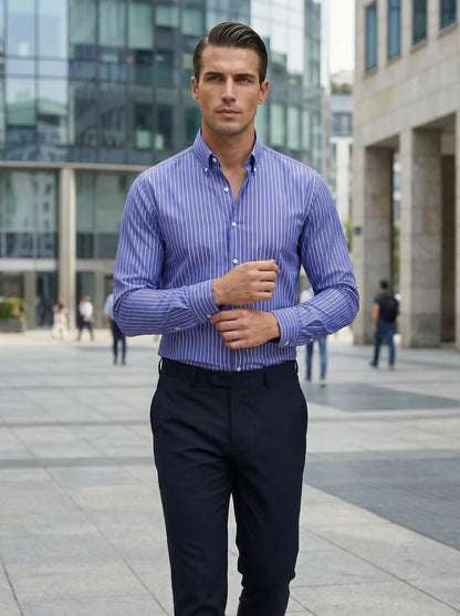 Image of Mark | Heren Slim-Fit Overhemd met Knoopsluiting