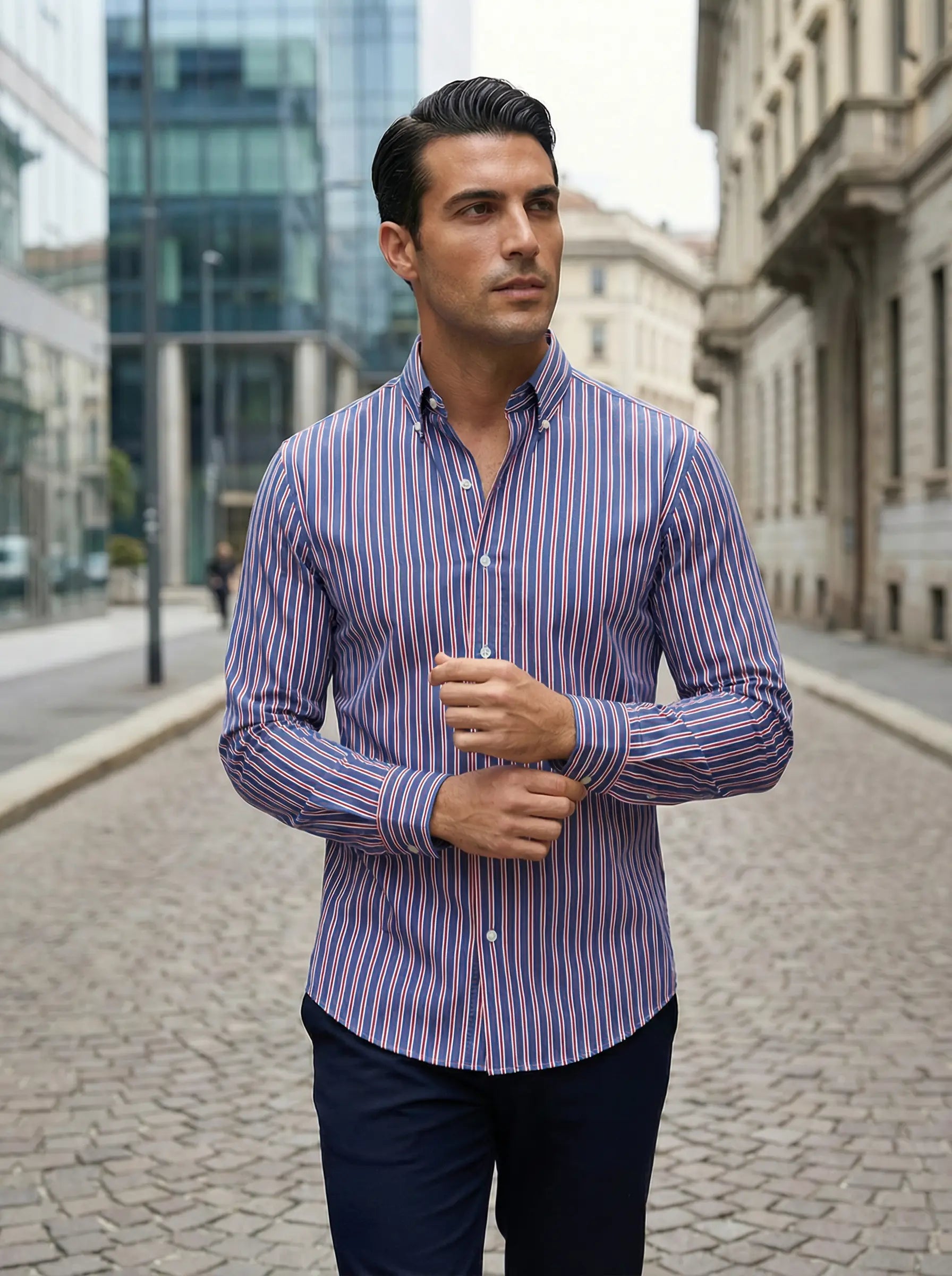 Image of Mark | Heren Slim-Fit Overhemd met Knoopsluiting