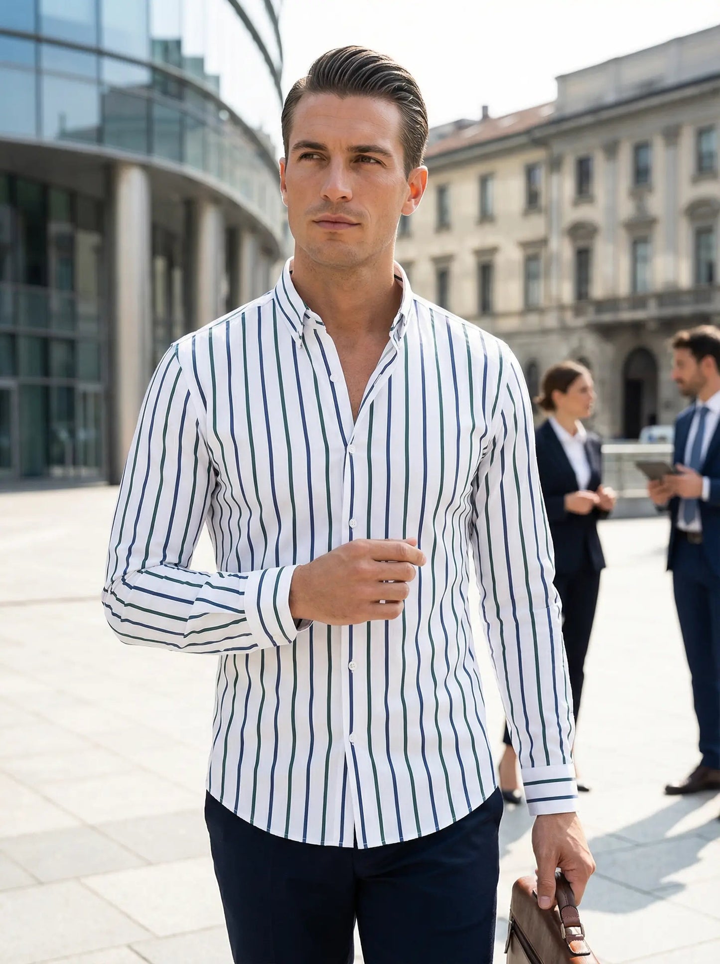 Image of Mark | Heren Slim-Fit Overhemd met Knoopsluiting