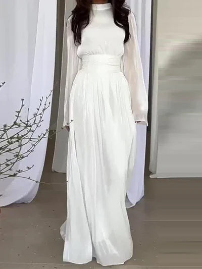 Image of Marleen | Dames Maxi-jurk met Lange Mouwen