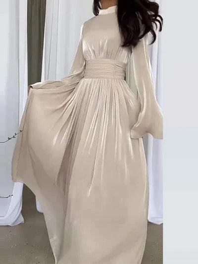 Image of Marleen | Dames Maxi-jurk met Lange Mouwen