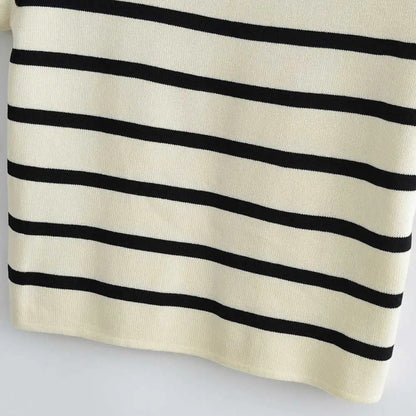 Image of Mary | Dames Cropped Gestreept T-shirt
