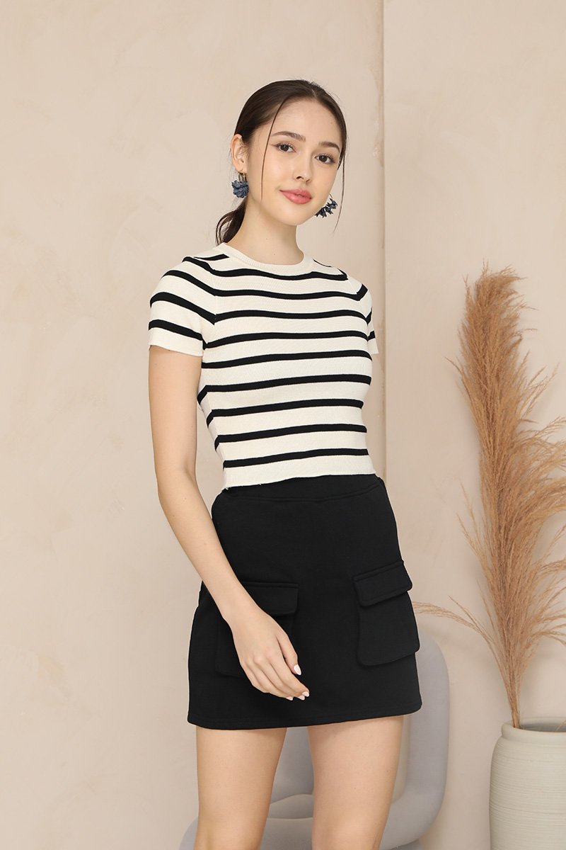 Image of Mary | Dames Cropped Gestreept T-shirt