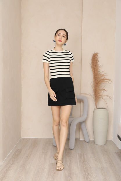 Image of Mary | Dames Cropped Gestreept T-shirt