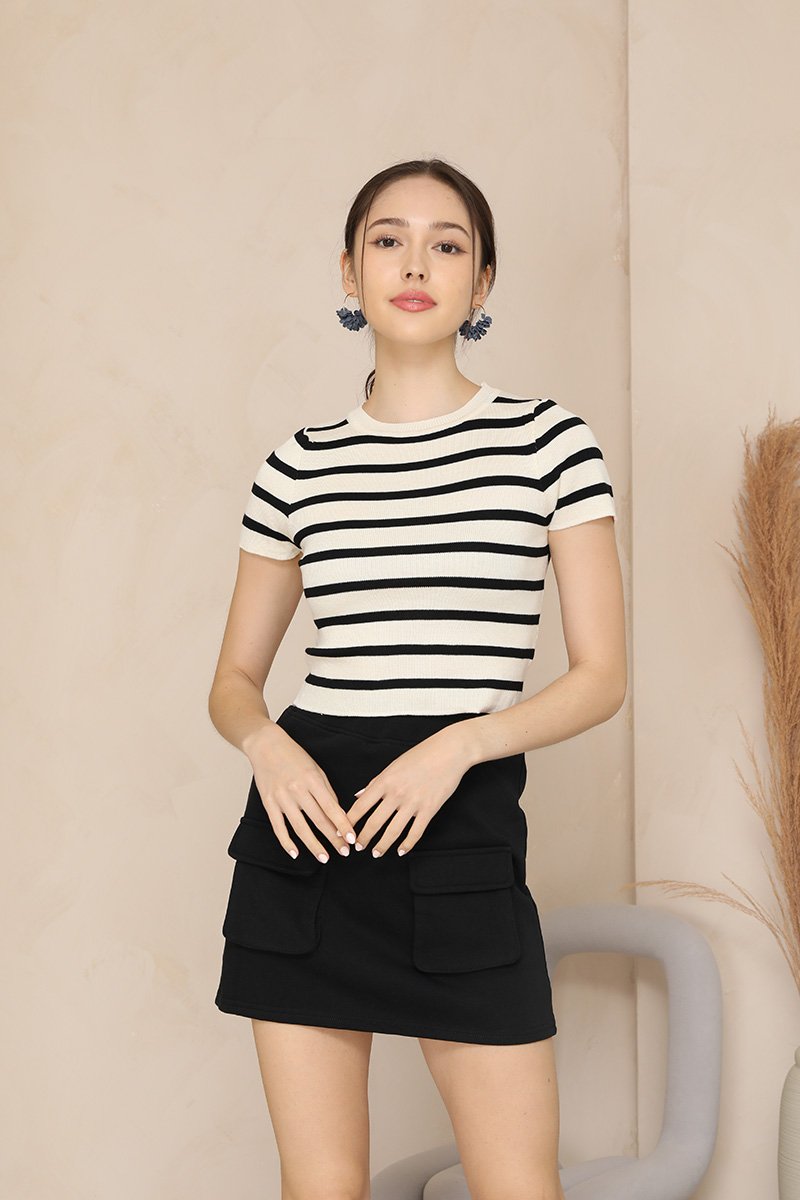 Image of Mary | Dames Cropped Gestreept T-shirt