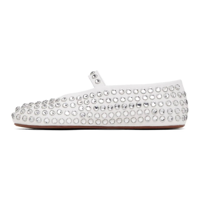 Mary Jane-schoenen voor dames met strass-steentjes en gespriempje
