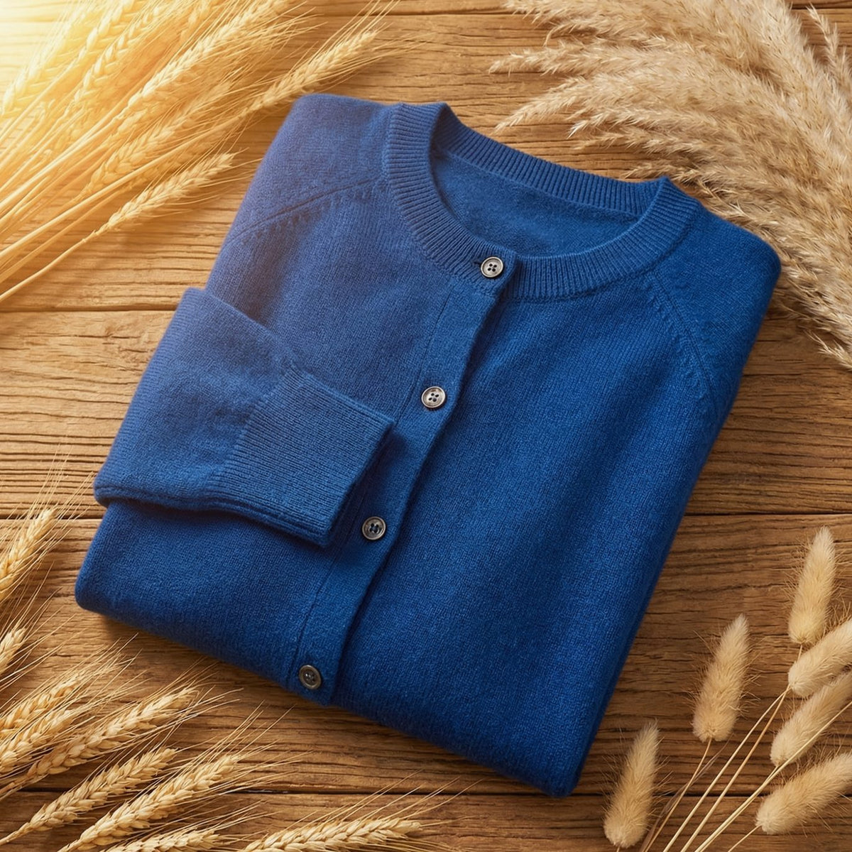 Merinowollen damesvest met lange mouwen en knoopsluiting