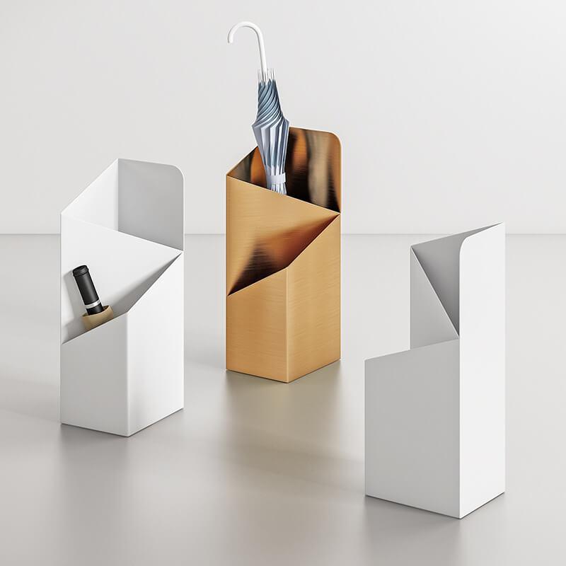 Metalen paraplubak met geometrisch ontwerp