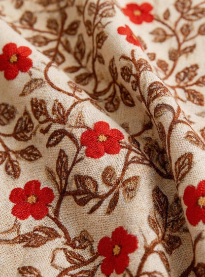 Midi-jurk met bloemenprint, V-hals en korte mouwen voor dames