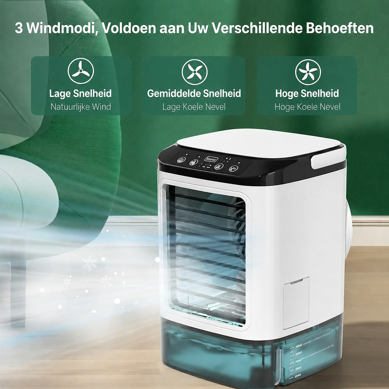 Mini Airconditioner met Luchtbevochtiger & 900ml Tank