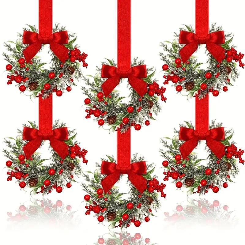 Mini-kerstkransen voor kasten