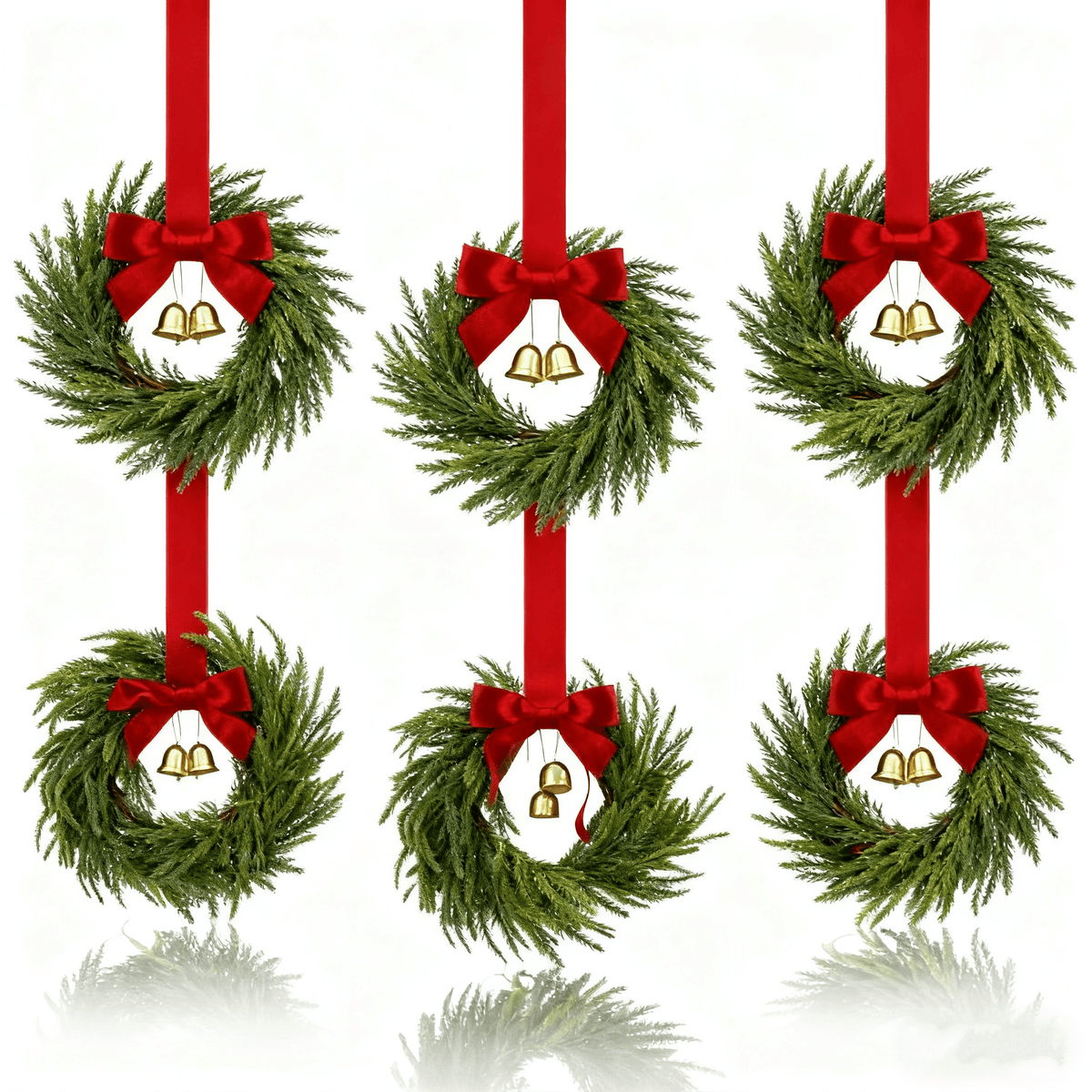 Mini-kerstkransen voor kasten