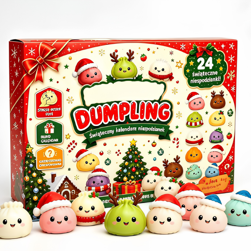 Mini squishy dumpling kerst-adventskalender met verrassingen
