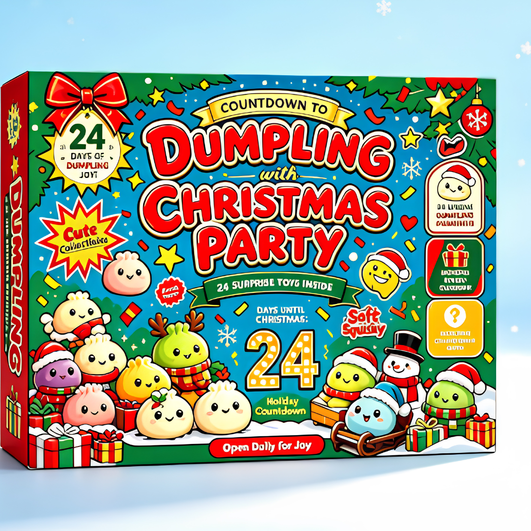 Mini squishy dumpling kerst-adventskalender met verrassingen