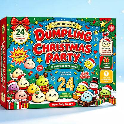Mini squishy dumpling kerst-adventskalender met verrassingen