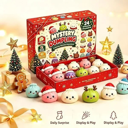 Mini squishy dumpling kerst-adventskalender met verrassingen