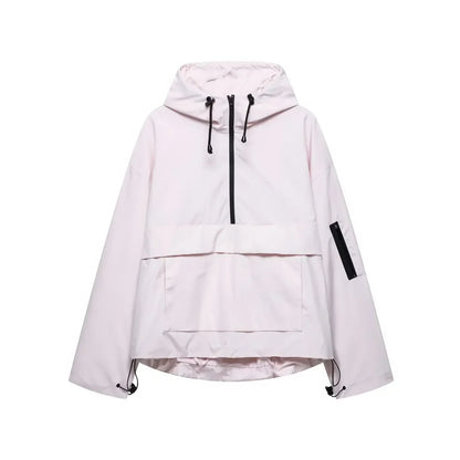 Minimalistische ski-winterjas met capuchon voor dames