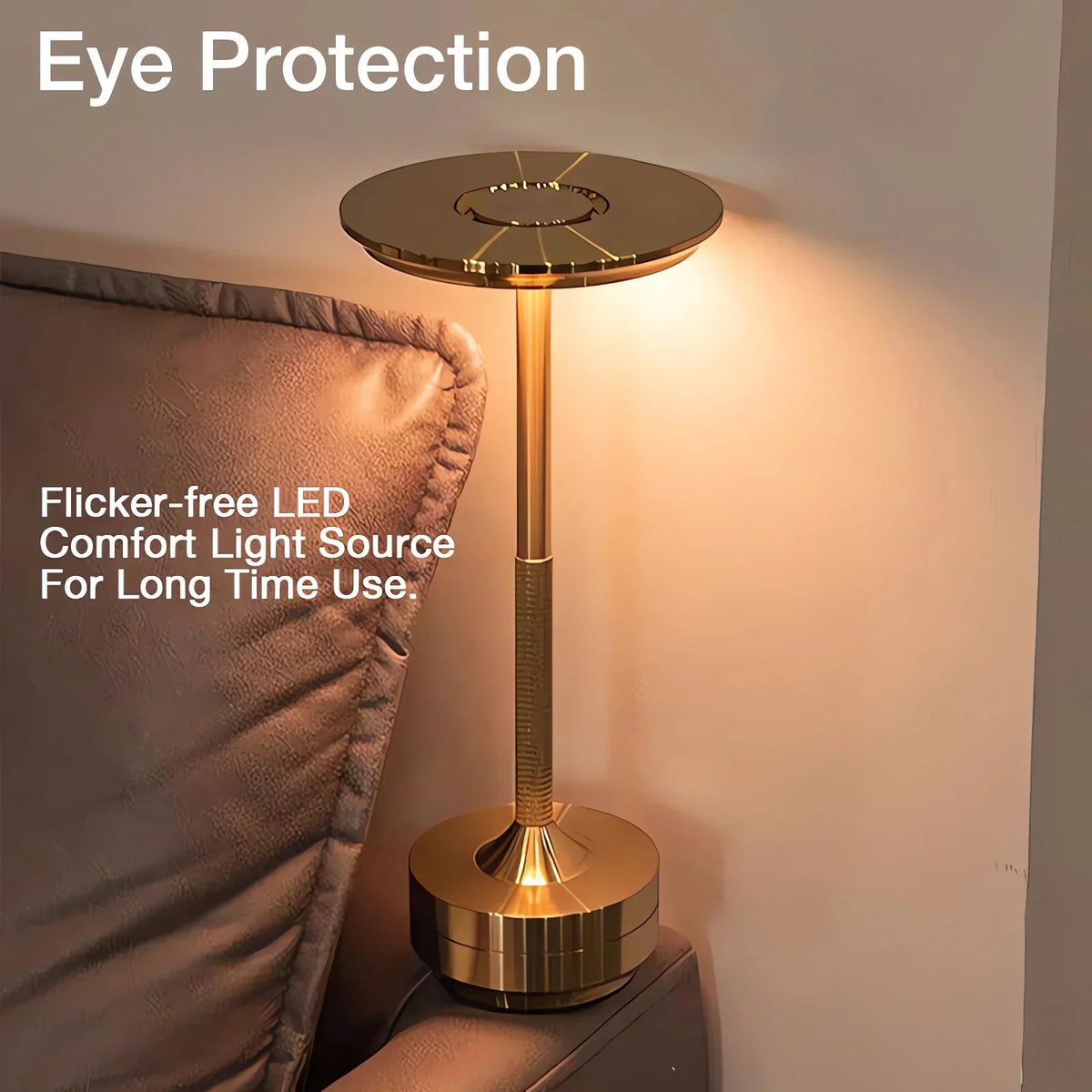 Moderne Draadloze Tafellamp met Touch Control & Scandinavisch Design