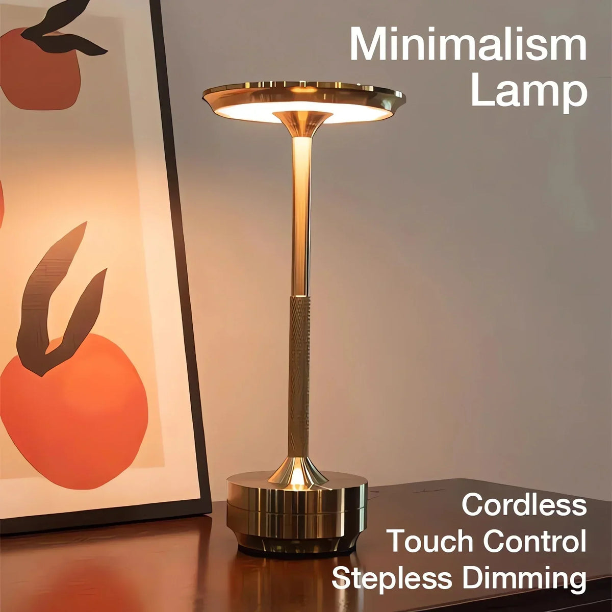 Moderne Draadloze Tafellamp met Touch Control & Scandinavisch Design