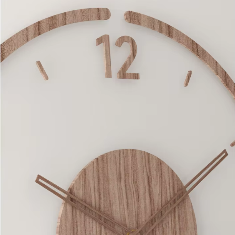 Moderne houten wandklok – Minimalistisch en elegant design voor de woonkamer