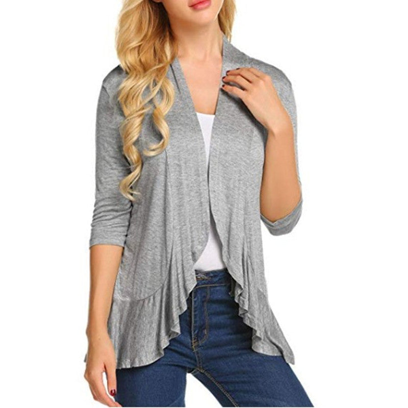 Modieus damesvest met asymmetrische snit en flatterende details
