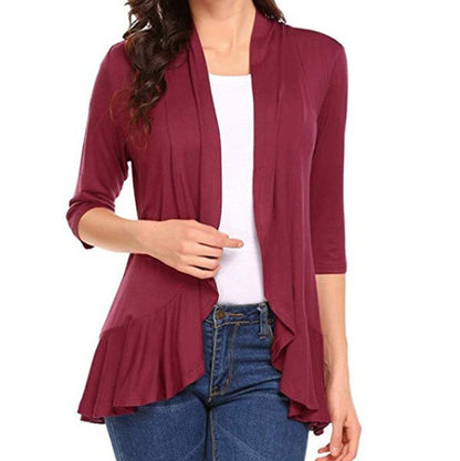 Modieus damesvest met asymmetrische snit en flatterende details