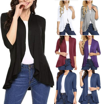 Modieus damesvest met asymmetrische snit en flatterende details