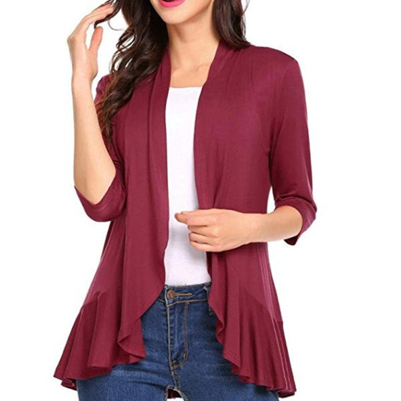 Modieus damesvest met asymmetrische snit en flatterende details